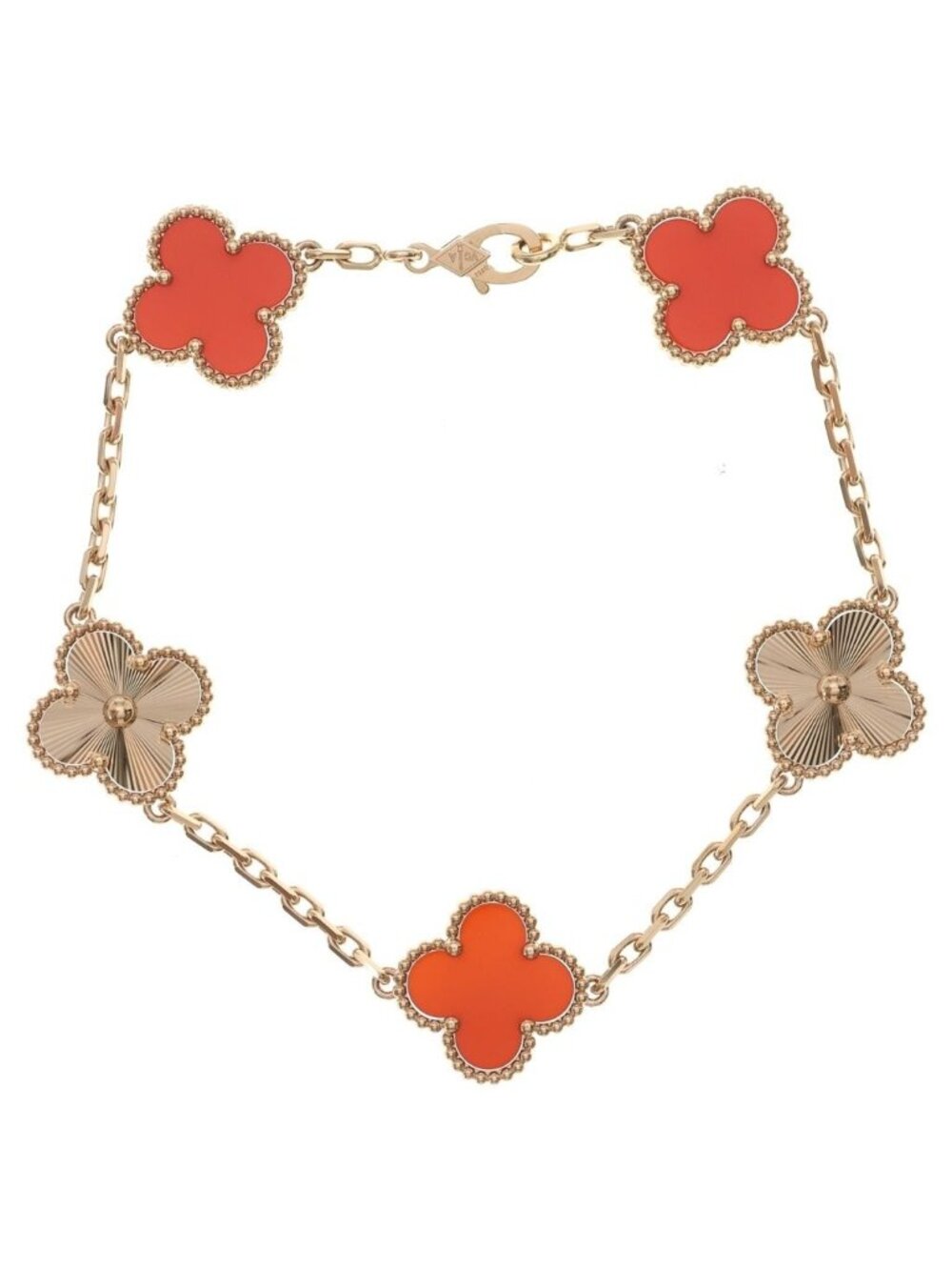 Van Cleef & Arpels Vintage Alhambra Bracelet 18K Pink Gold Gyo Chez nerian
